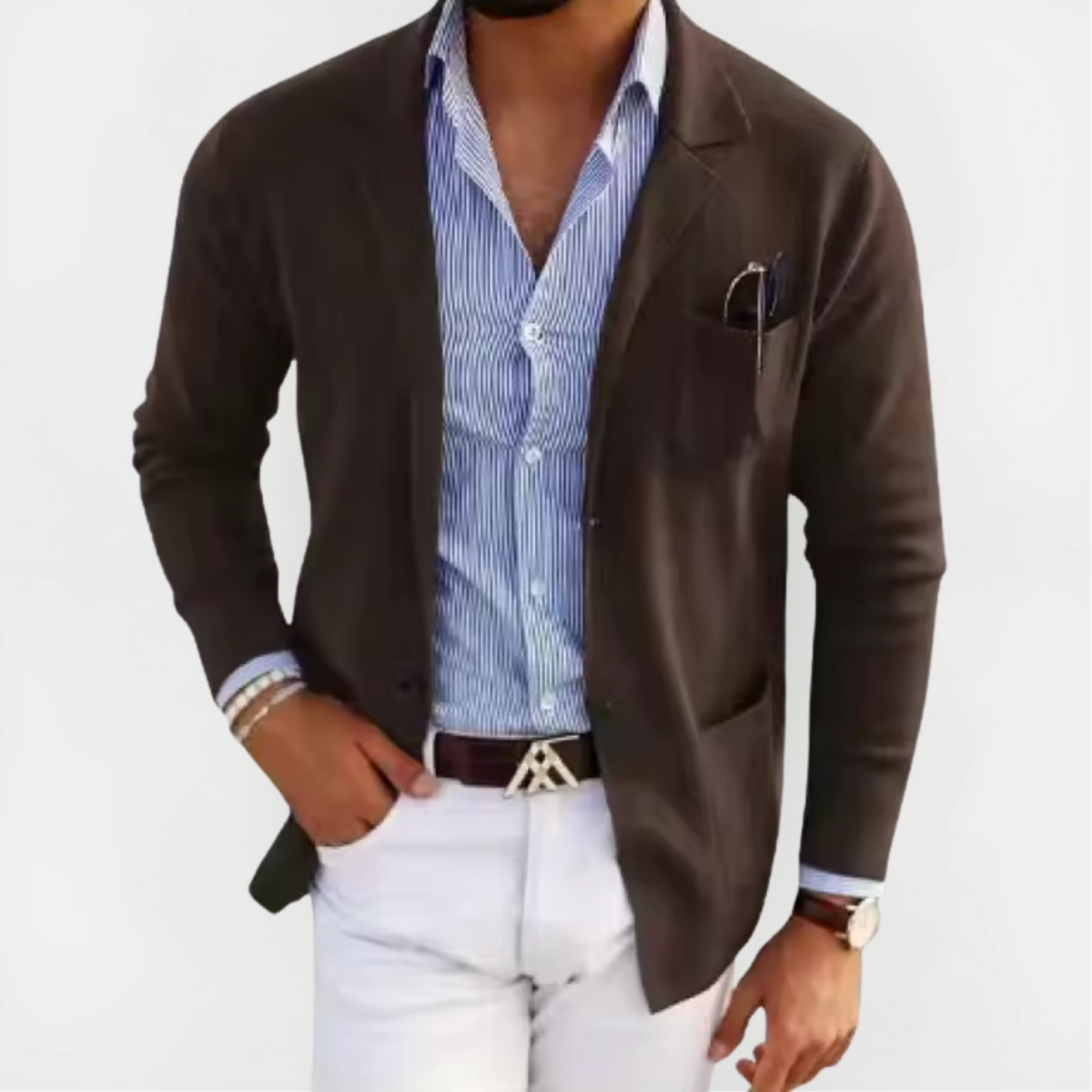 Blazer met reverskraag en klepzakken voor heren