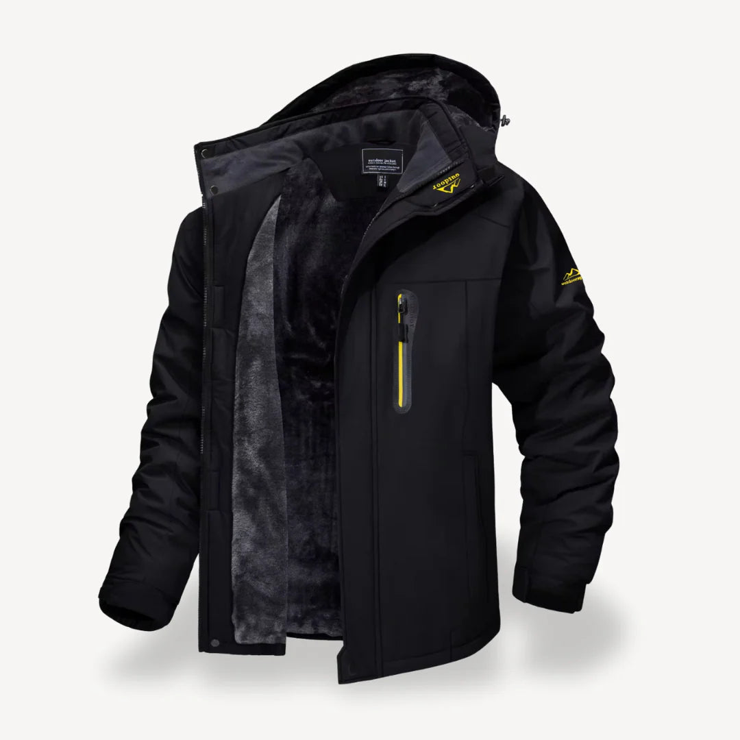 Heren Waterafstotende Winterjas met Capuchon en Fleecevoering