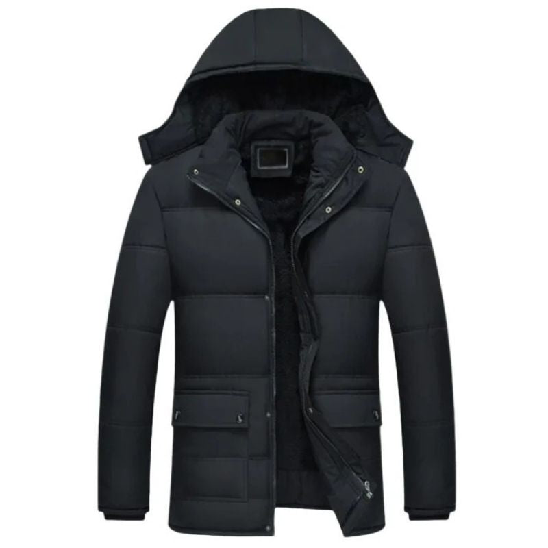 Heren Winterjas met Fleecevoering en Capuchon