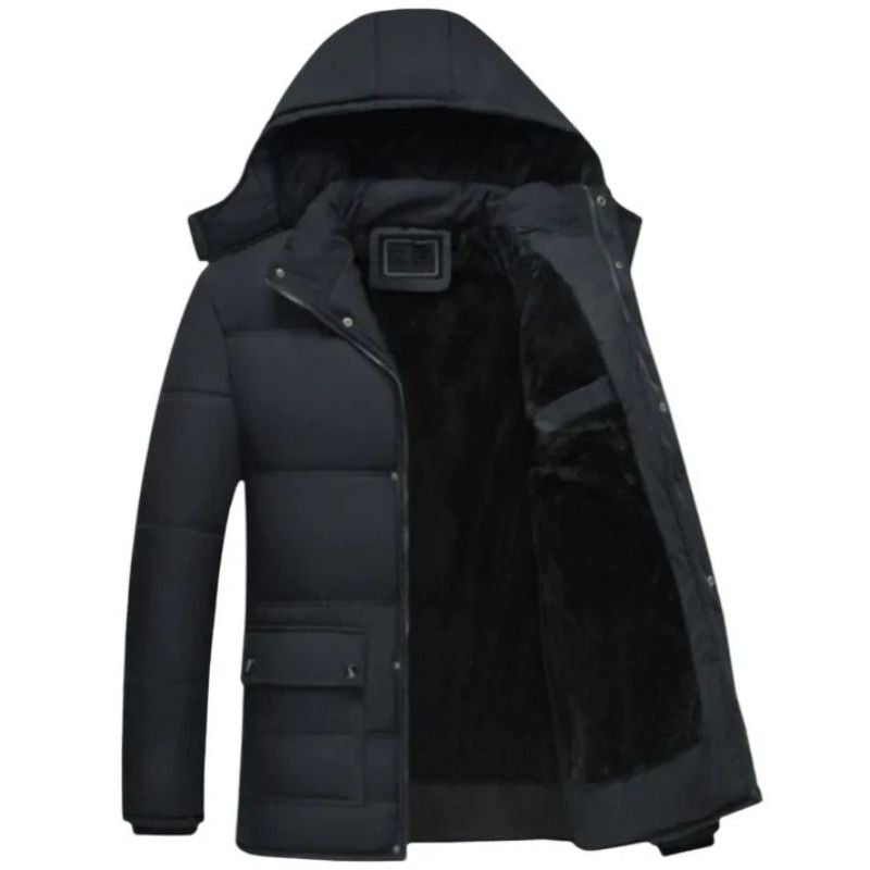 Heren Winterjas met Fleecevoering en Capuchon