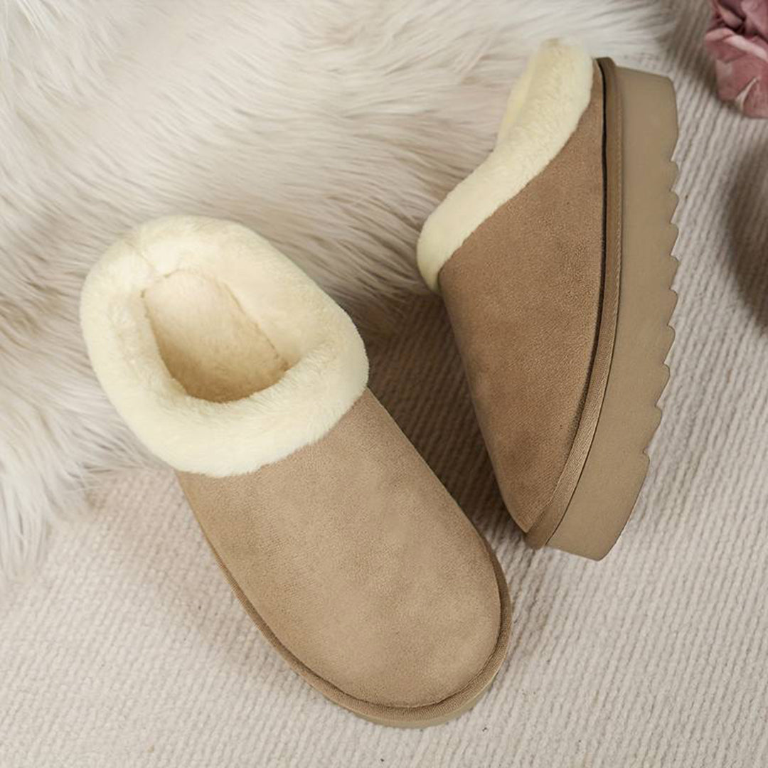 Pantoffels met warme voering en antislipzool voor dames
