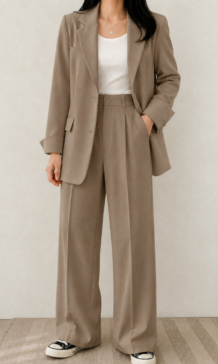 Tweedelige Dames Blazer en Broek Set
