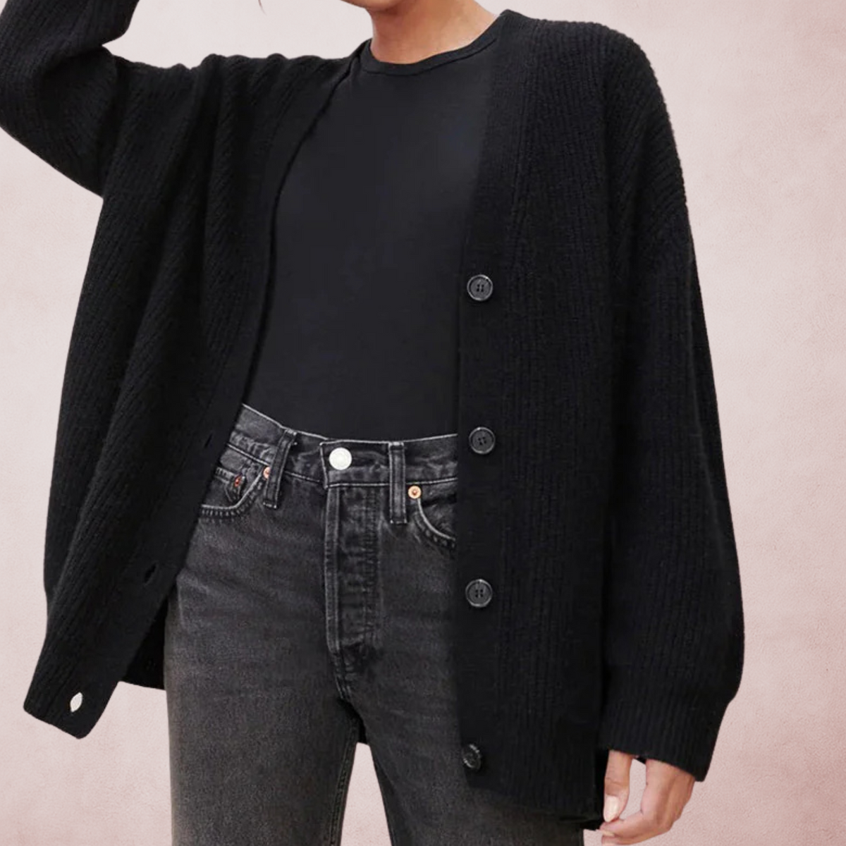 Dames lichtgewicht cocoon vest met knoopsluiting