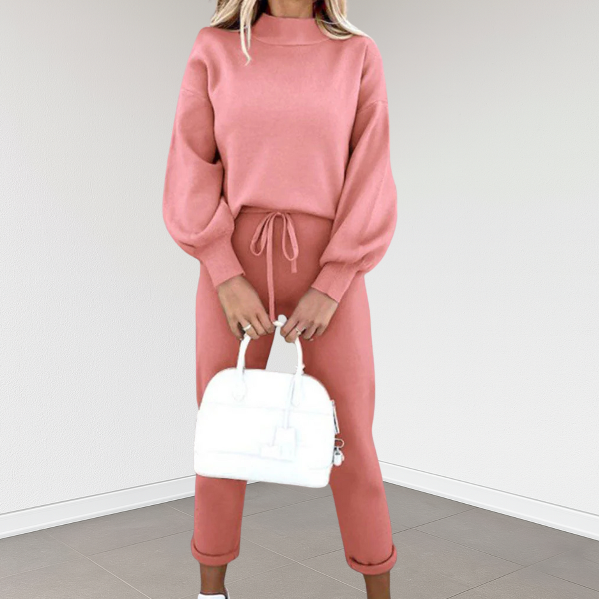 2-delige dames lounge set met top en joggerbroek