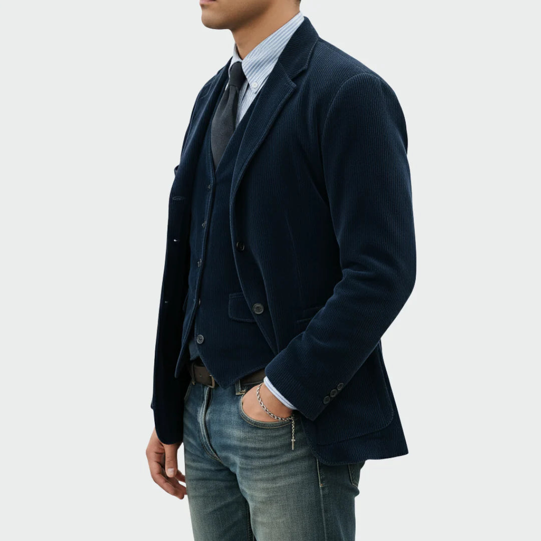 Corduroy Blazer voor Heren met Klepzakken