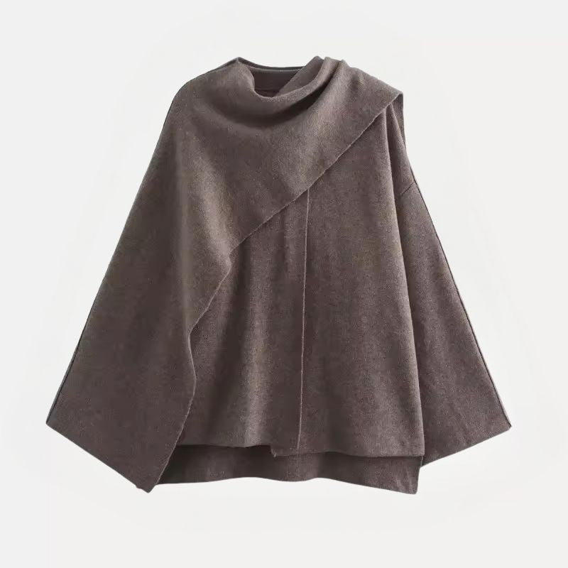 Dames Cape Jas met Asymmetrisch Ontwerp