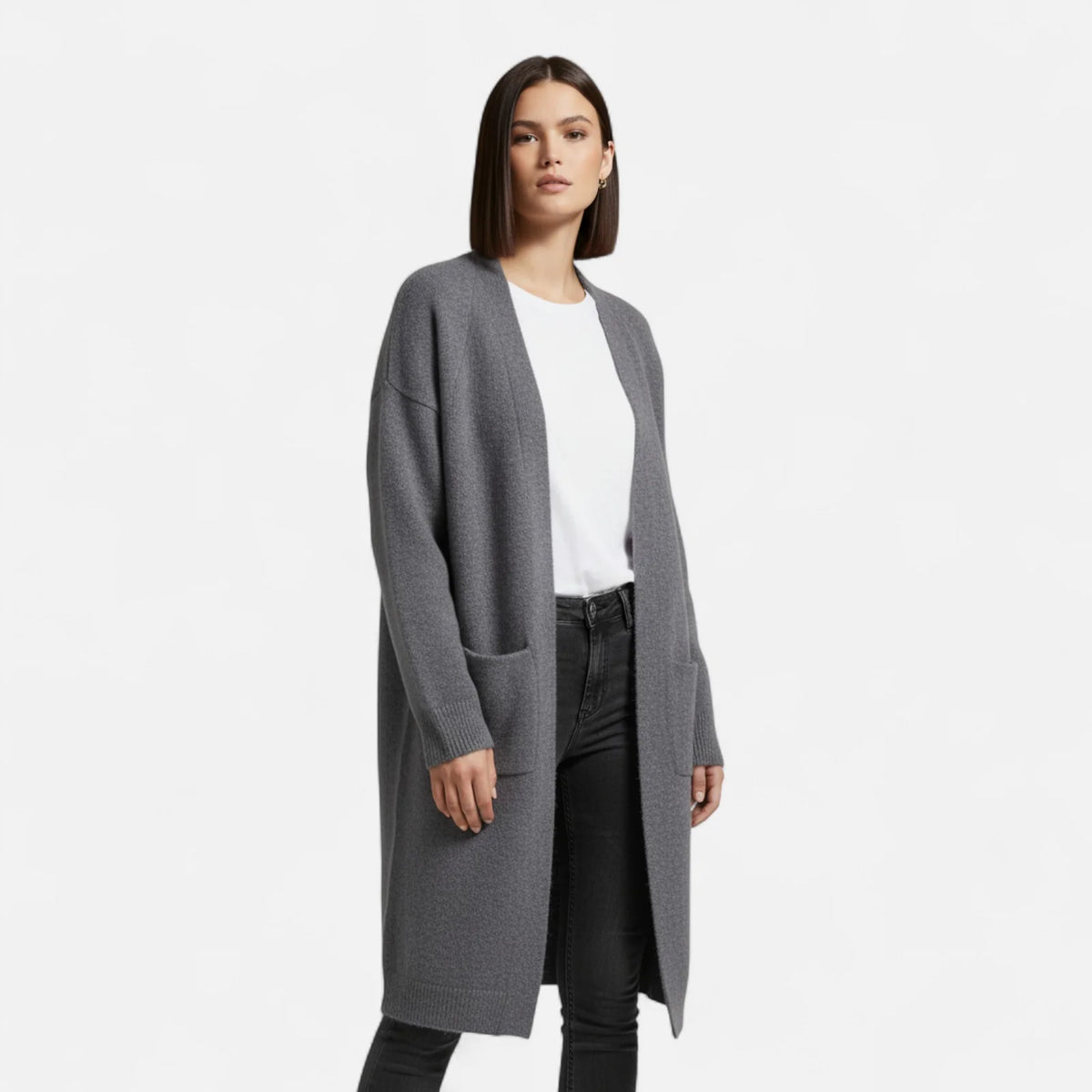 Dames Gebreide Cardigan met V-Hals