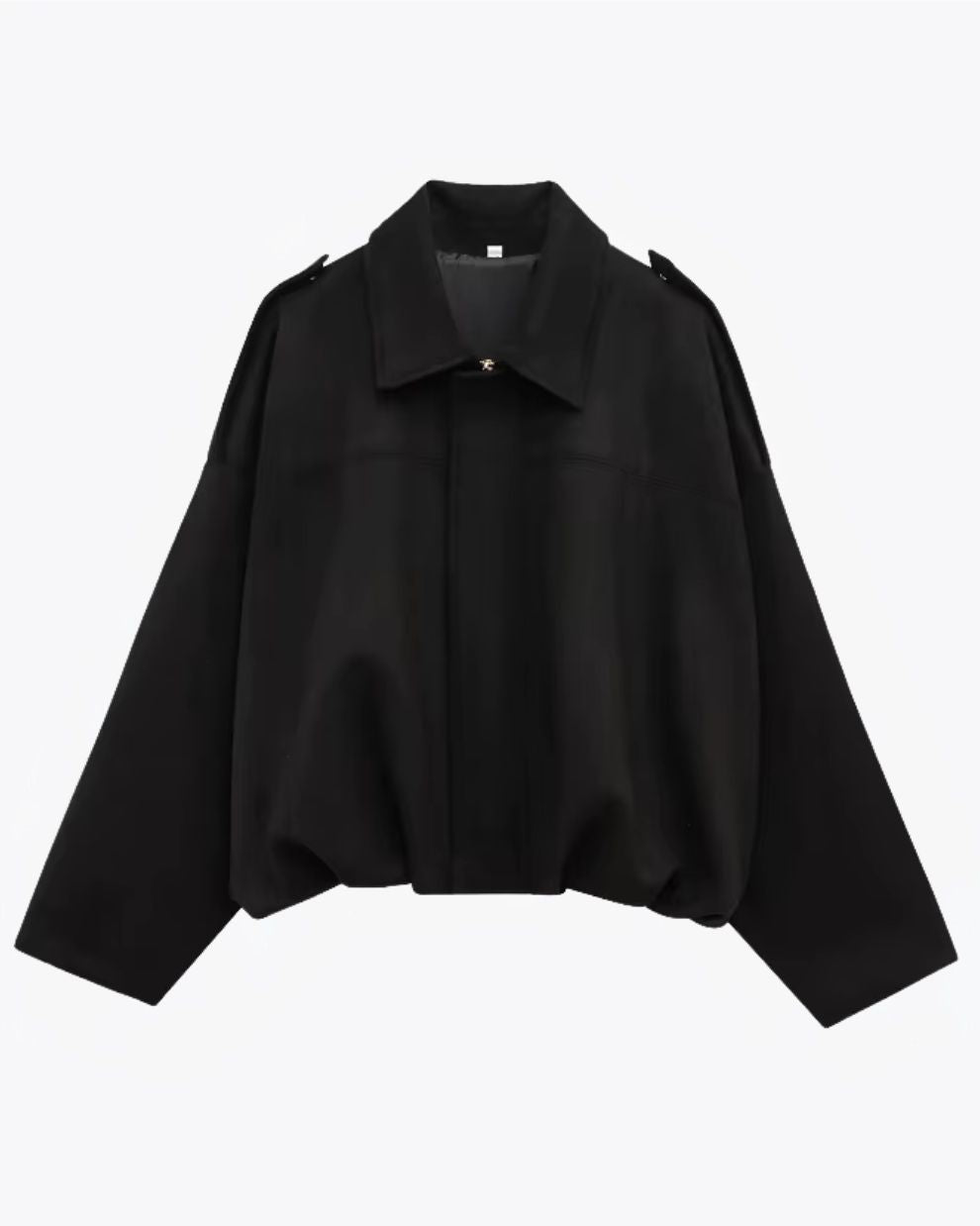 Dames Oversized Suède Jas met Verlaagde Schouders en Knoopsluiting