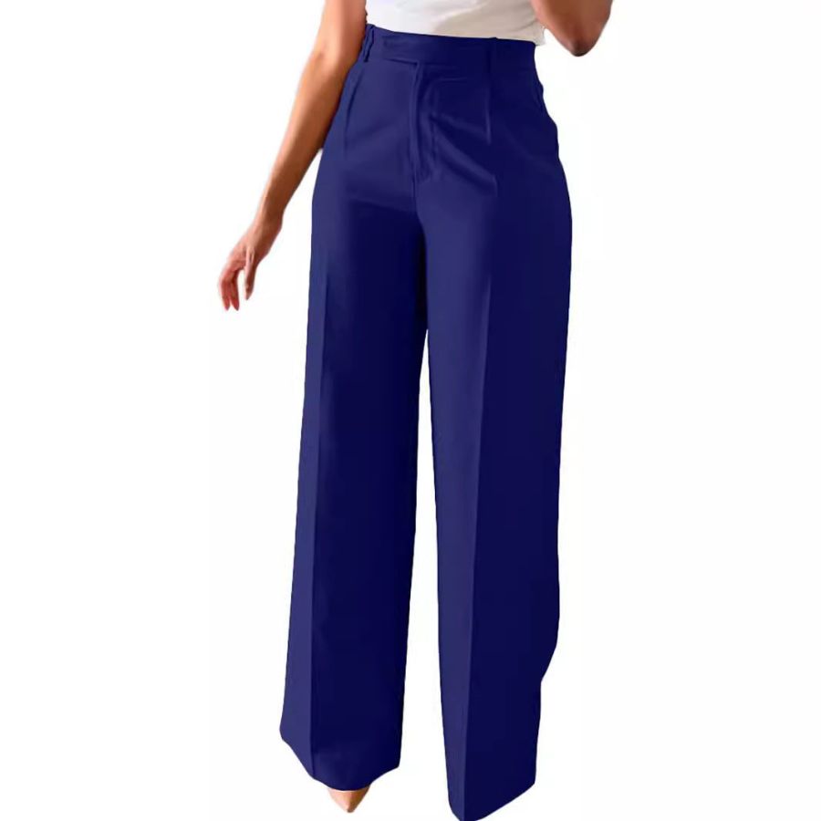 Dames Pantalon met Hoge Taille en Wijde Pijpen