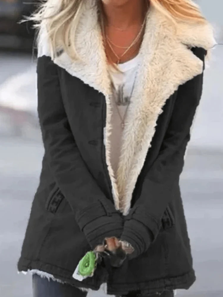 Dames Thermo Winterjas met Knoopsluiting
