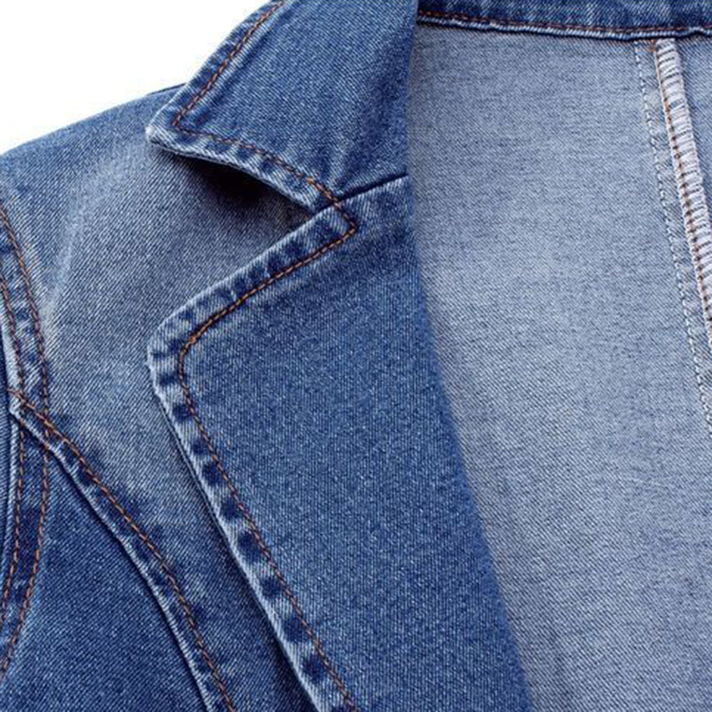 Denim blazer met knoopsluiting voor dames