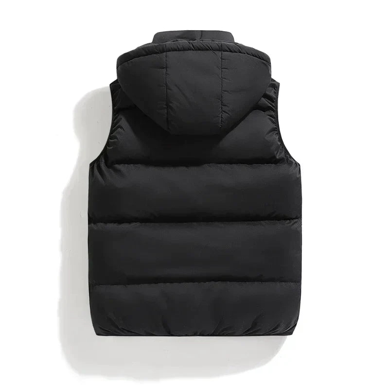 Gewatteerde Bodywarmer Heren met Capuchon en Ritssluiting