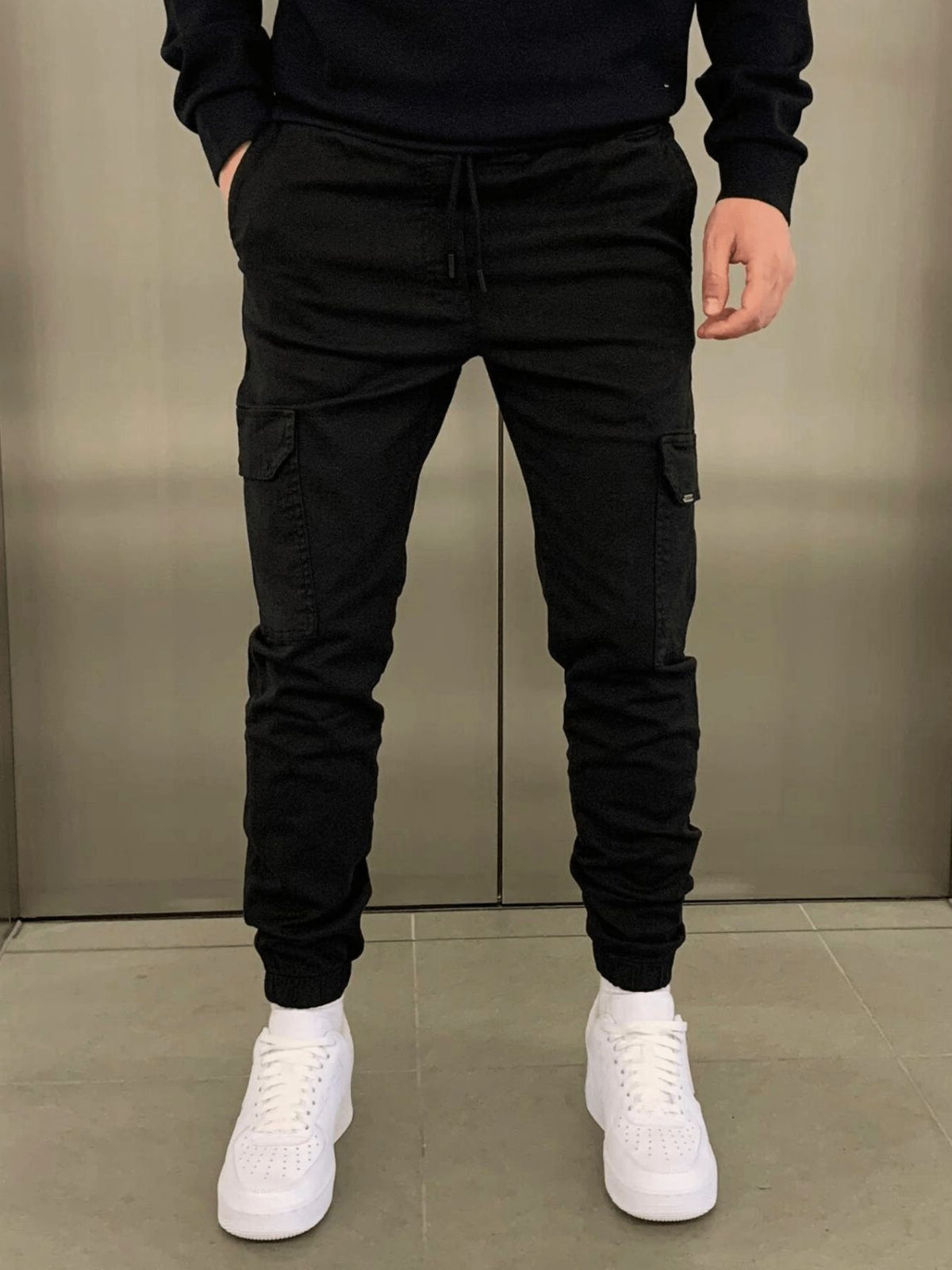 Heren Cargo Joggingbroek met Verstelbare Taille en Meerdere Zakken