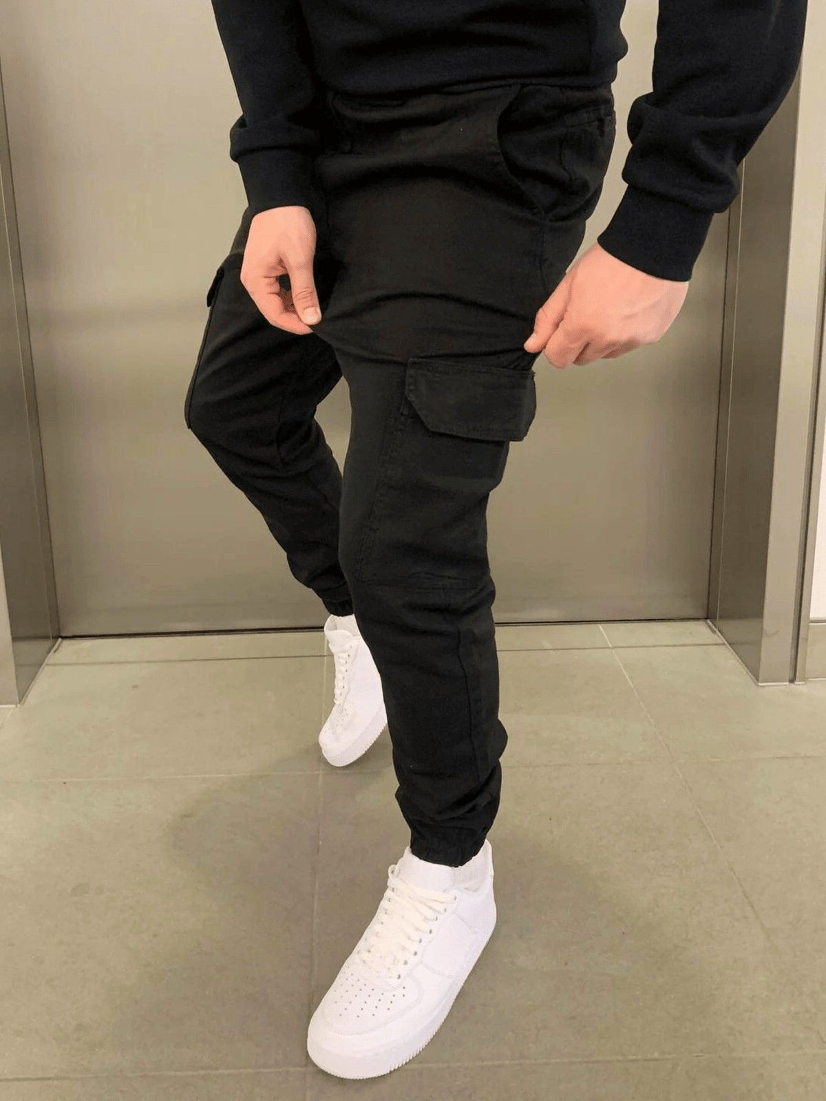 Heren Cargo Joggingbroek met Verstelbare Taille en Meerdere Zakken