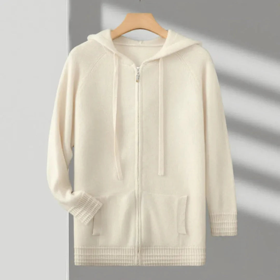 Heren Merinowol Vest met Capuchon en Ritssluiting