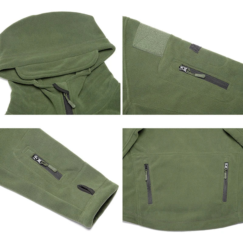 Heren Outdoor Fleece Jas met Capuchon en Ritssluiting