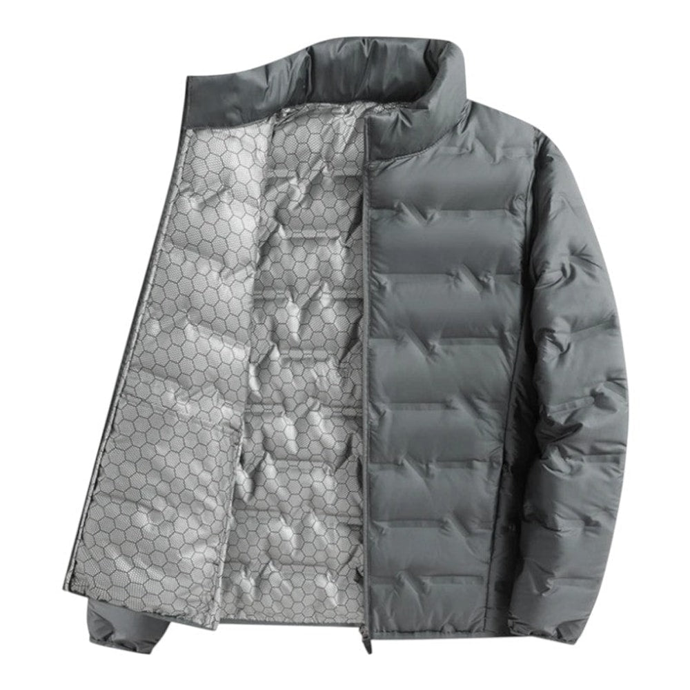 Heren Puffer Winterjas met Opstaande Kraag en Ritssluiting