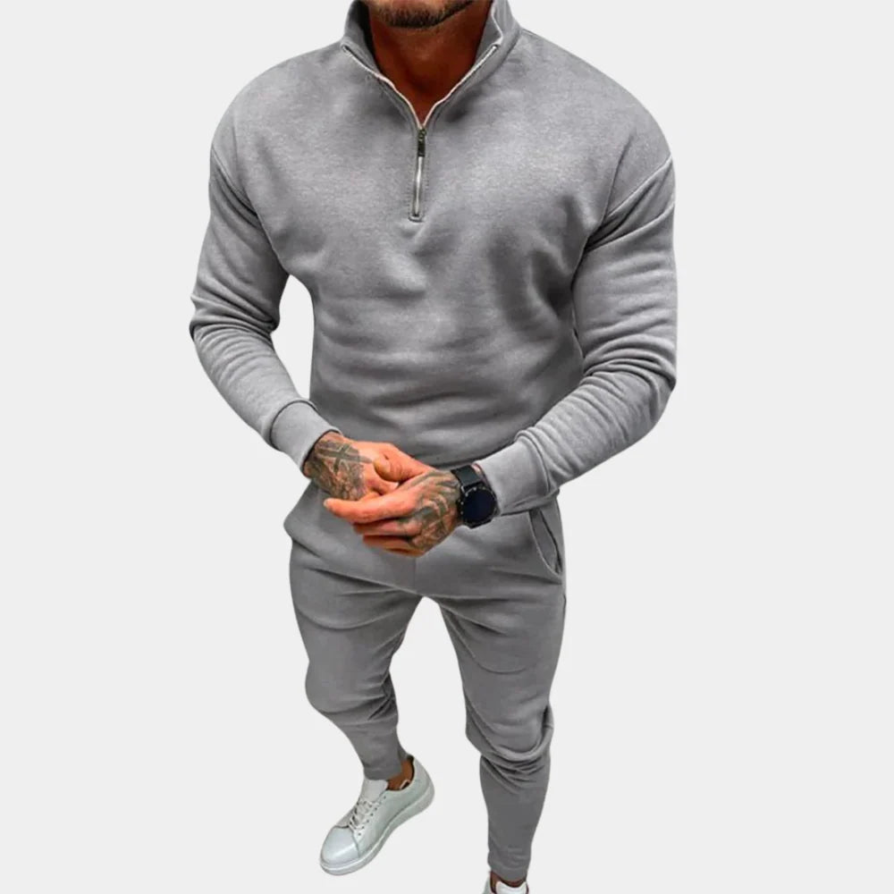 Heren Set met Halve Rits Trui en Joggingbroek