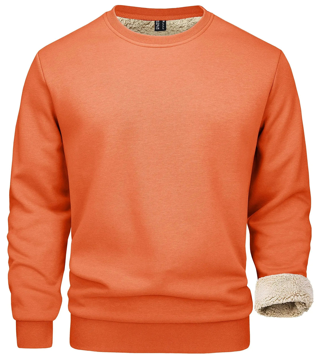 Heren Trui met Fleece Voering en Ronde Hals
