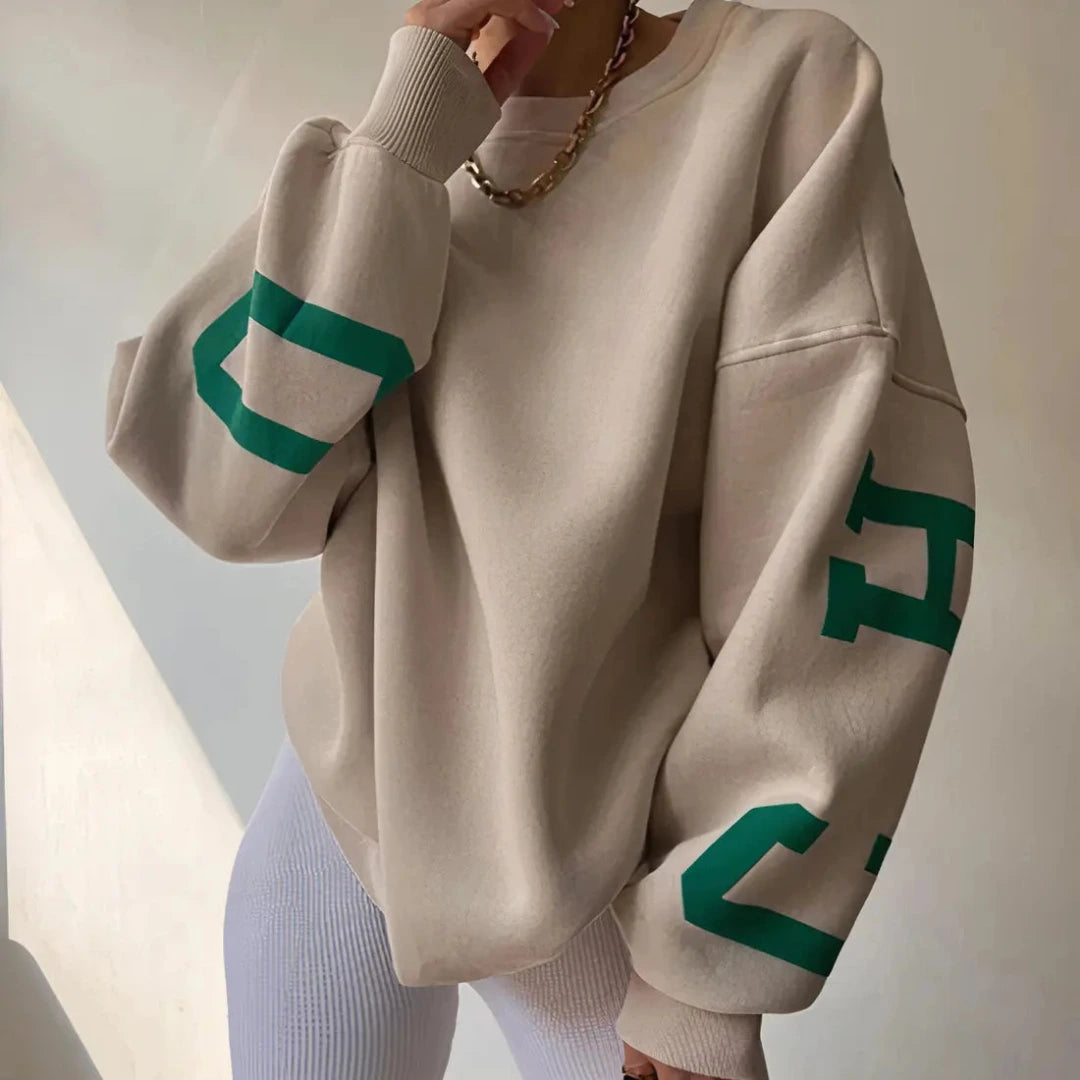 Oversized pullover met ronde hals voor dames