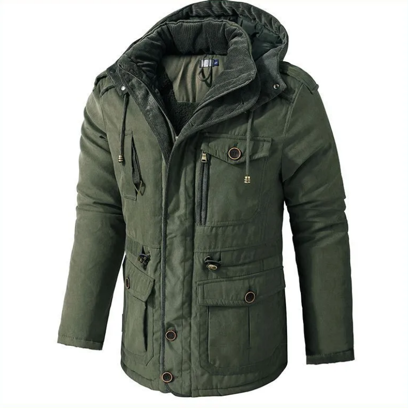 Winterjas met capuchon en binnenvoering voor heren